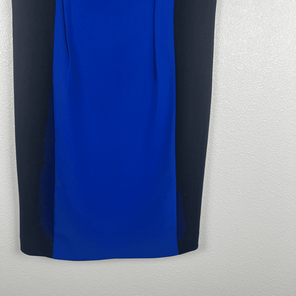 Calvin‎ Klein Women's Sleevless Sheath Dress Blue Black Sz 10 - Picture 4 of 7
